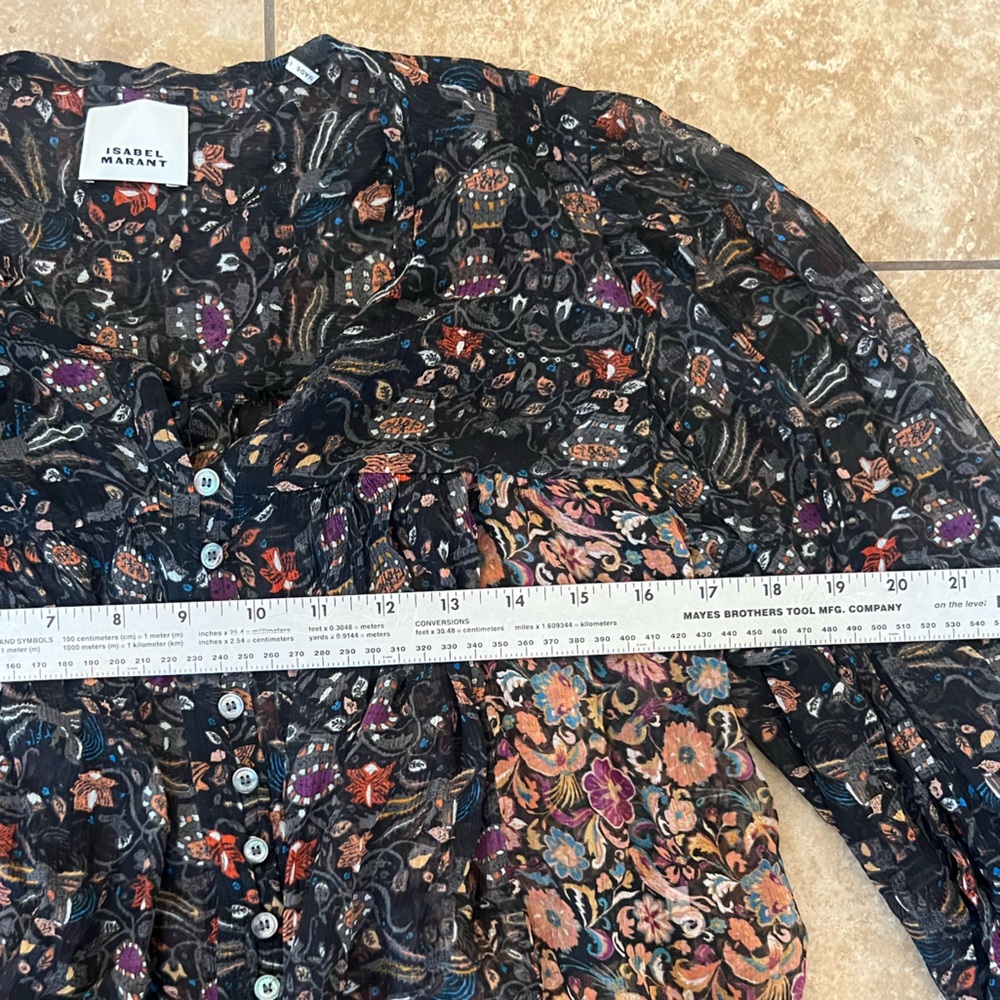 Black AMETISSAE Lurex Silk Top  ISABEL MARANT - Size 36 - Picture 13 of 15